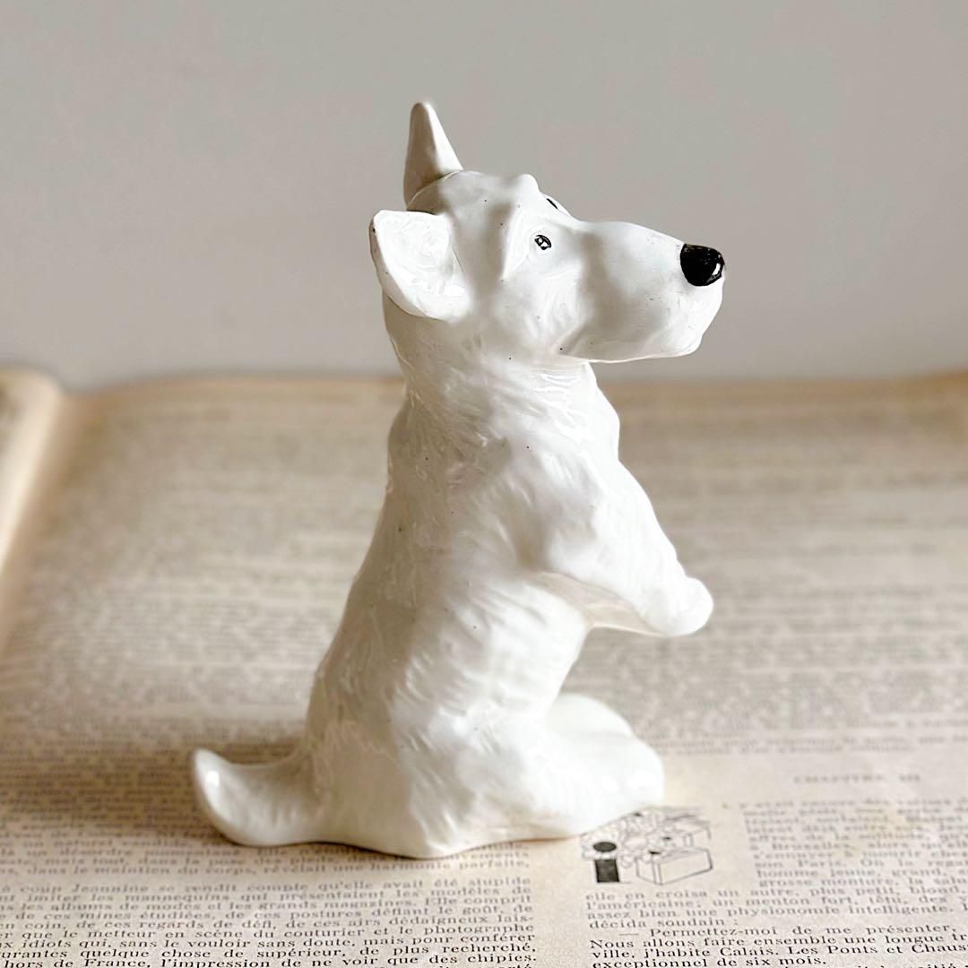 サルグミンヌ Sarreguemines 犬のフィギュリン アンティーク