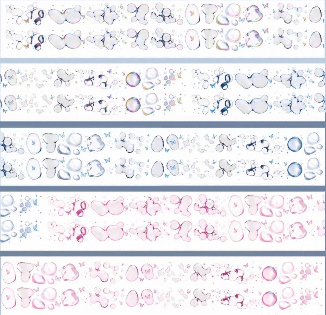虹光 5cm×6m 虹光泡泡 海外マスキングテープ　海外マステ