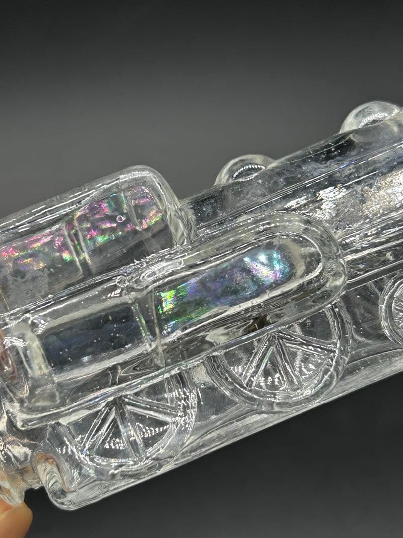汽車型　金平糖瓶　レトロ瓶　ガラス