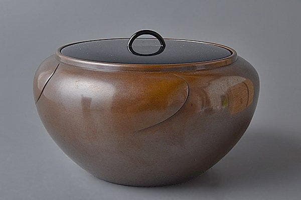 【クリスマス限定お値下げ】u251　茶道具　金森紹栄　砂張銅捻梅水指