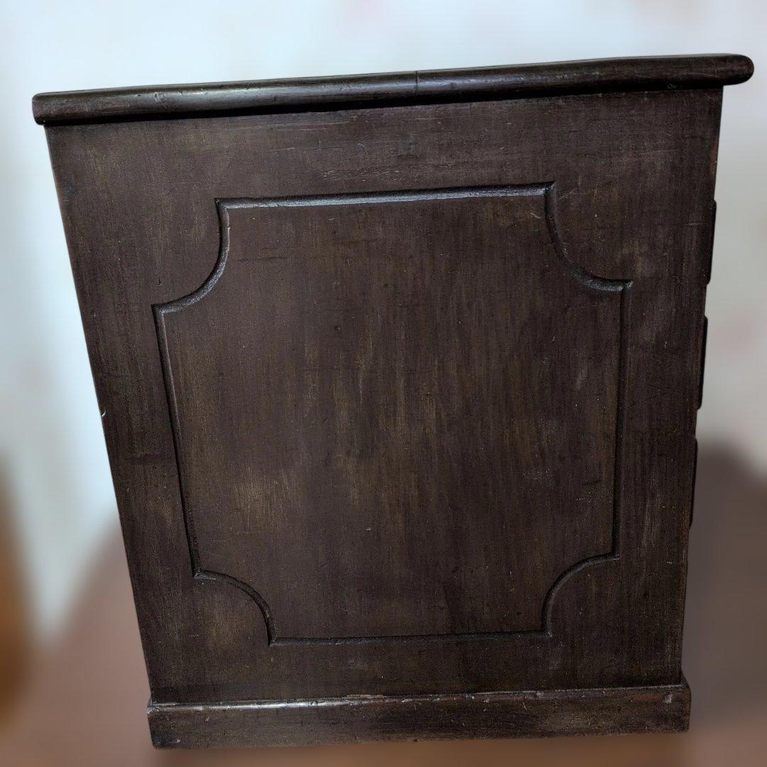 ブロカント古道具木製引き出し式収納 5段