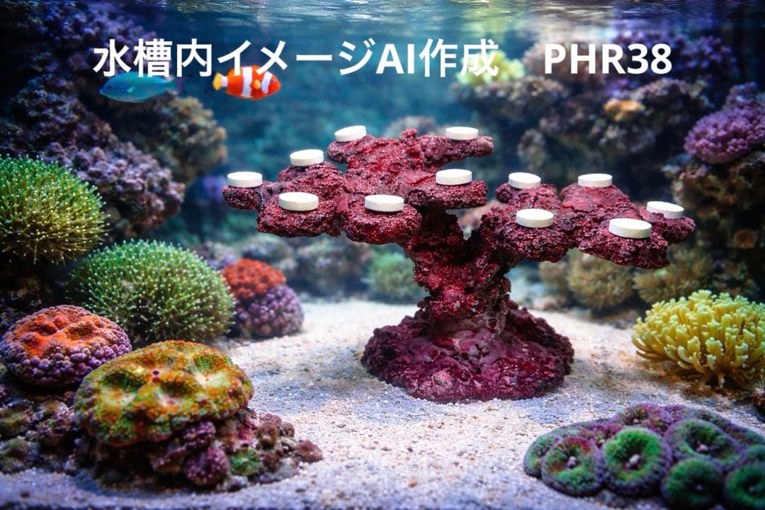 【送料無料】人工ライブロック　PHR38／12穴加工　アク抜き済み安心塗料使用