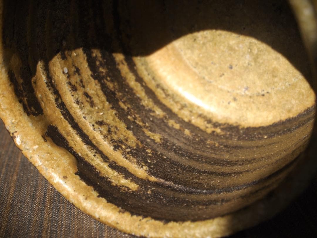 人気作家★荻野雅也【師：太田富夫】備前《伊部手》碗★共箱・布 ★黄胡麻