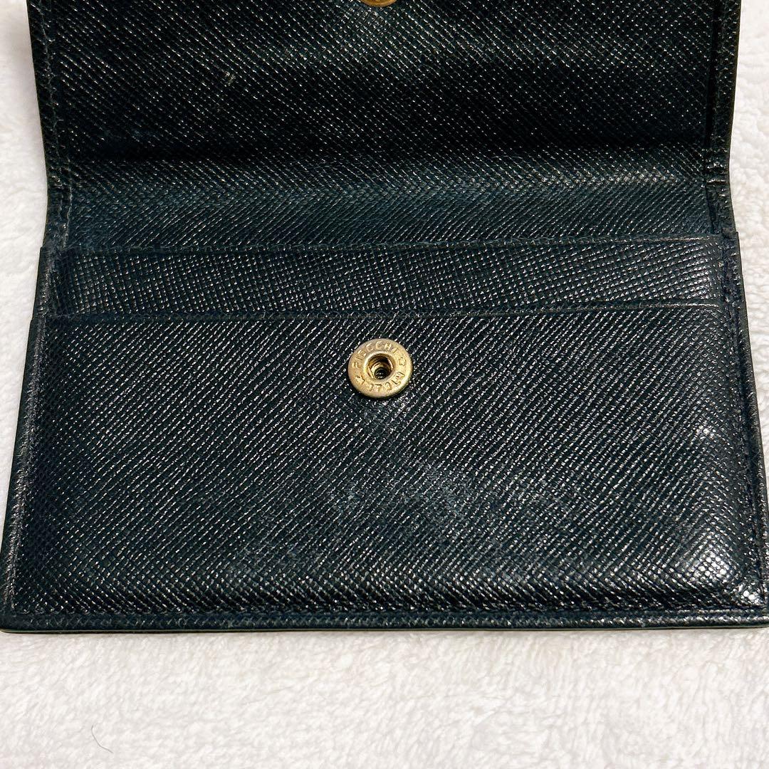 【極美品】PRADA プラダ　ブラック　レザー　カードケース　名刺入れ　イタリア