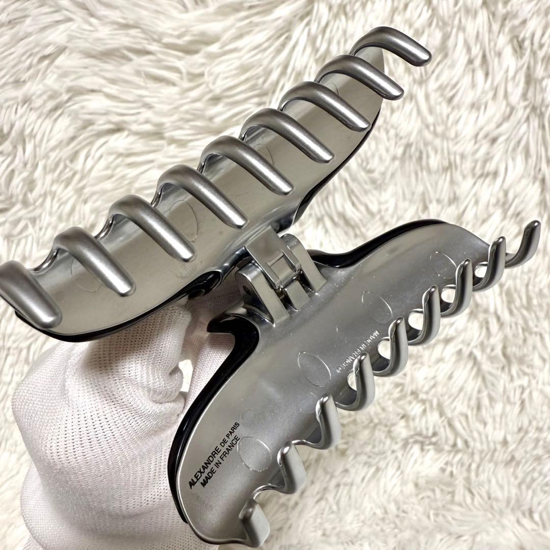 アレクサンドル ドゥ パリ スワロフスキー ヘアクリップ L ヴァンドーム 黒