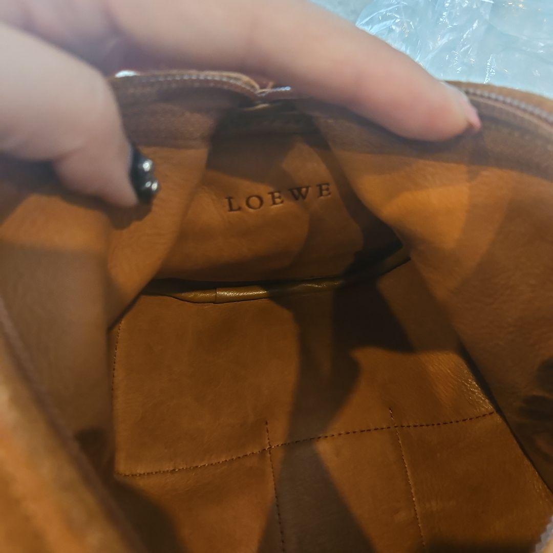 LOEWE スエード ハンドバッグ ブラウン
