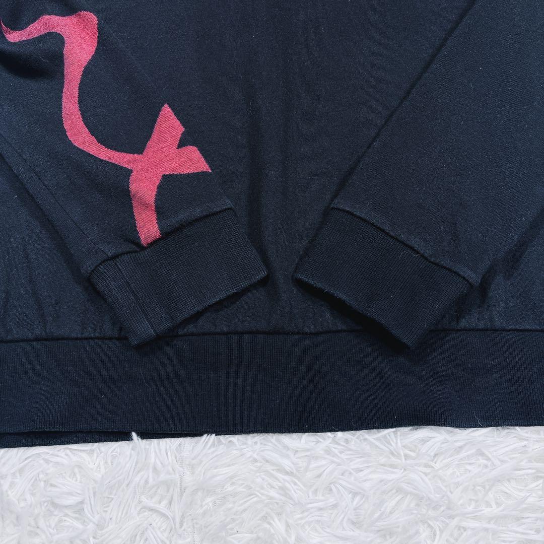 美品✨ポールスミス　スウェット　ビックロゴ　スリーブデザイン　黒　XL