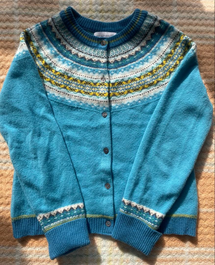 エリベ ERIBE ノルディック柄カーディガン マルチカラー M