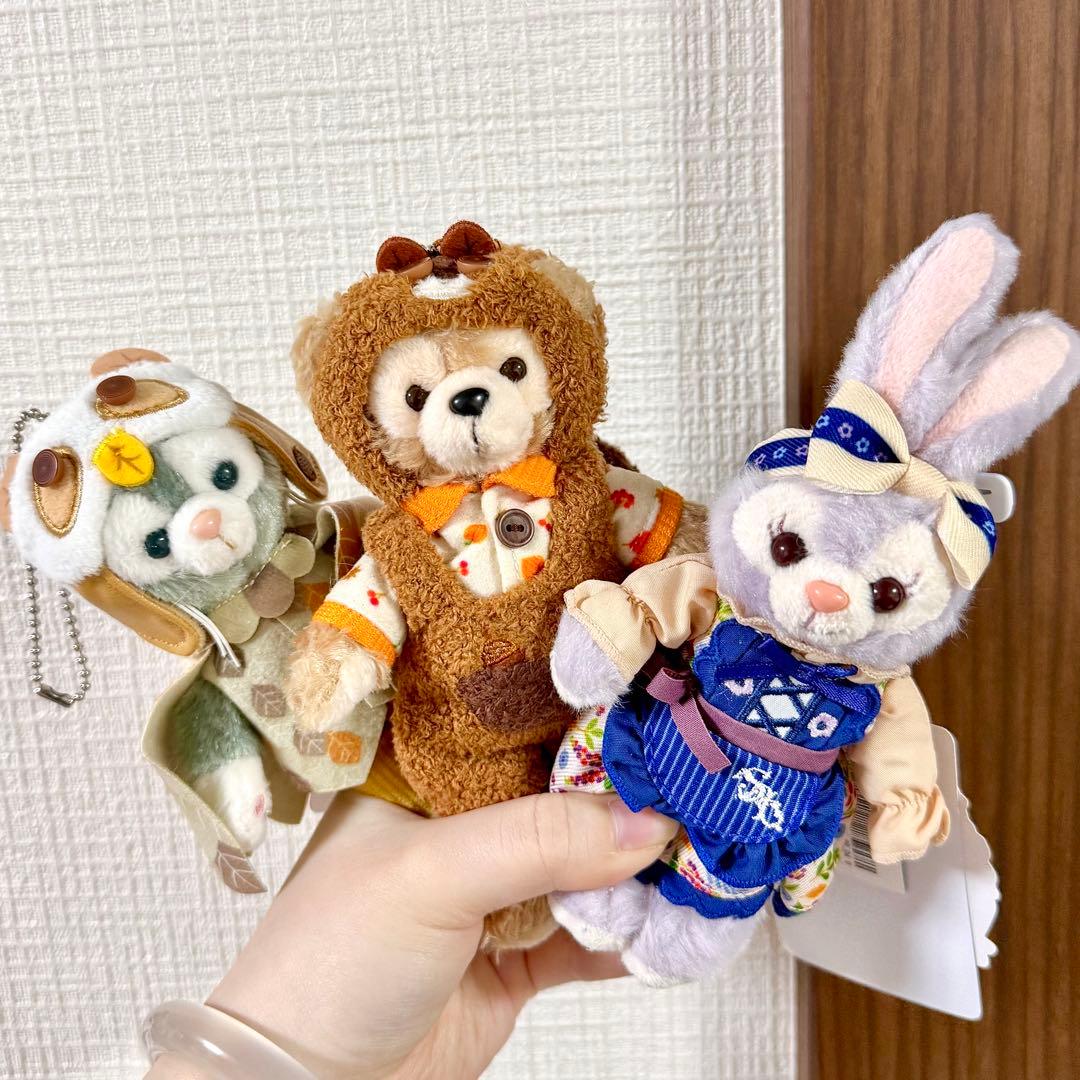 ダッフィ ステラルー ジェラトーニ　秋のぼうけん ぬいぐるみバッジ 2019