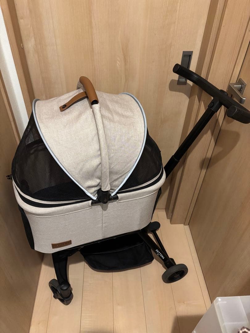PETTENA 折りたたみ式ペットカート 分離型 ベージュ