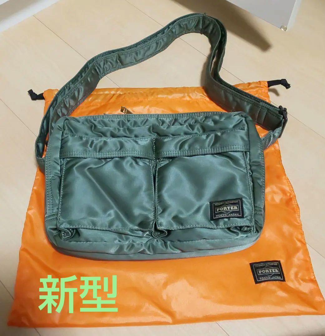 PORTER / TANKER SLING BAG W zip セージグリーン