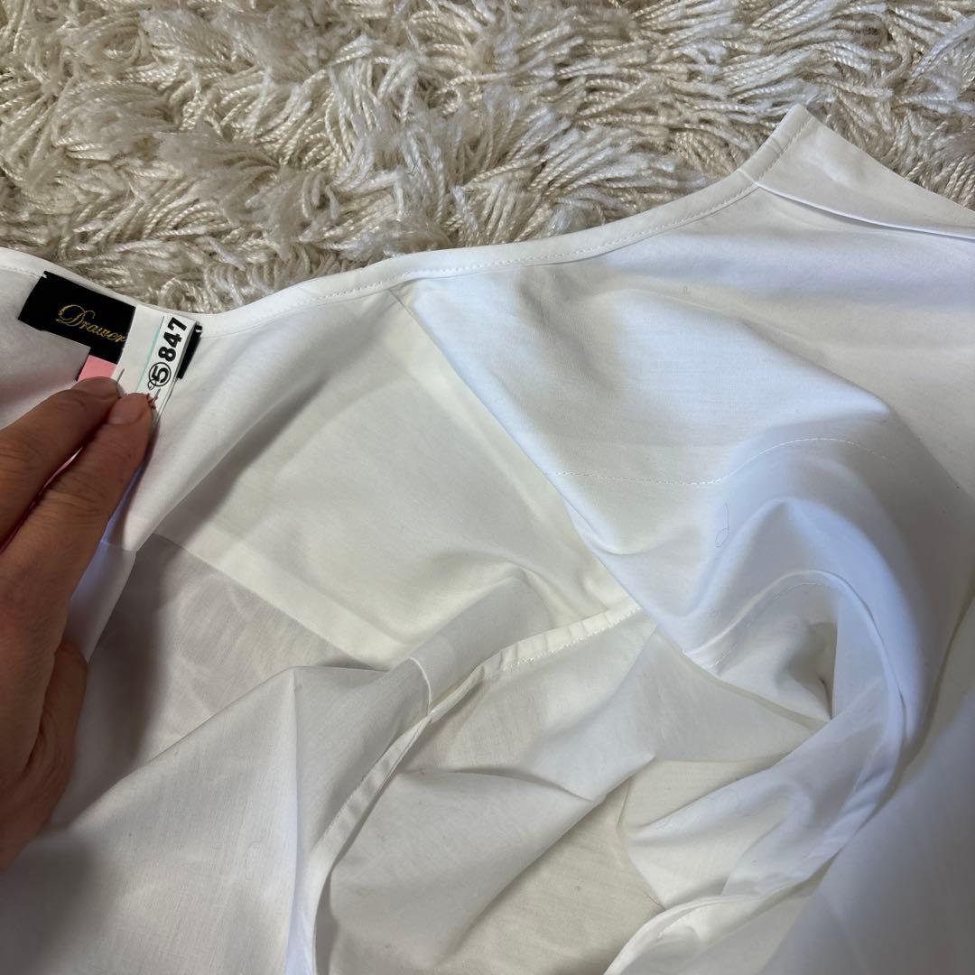 ドゥロワー　FALL2 コットンブザムノーカラーシャツ36