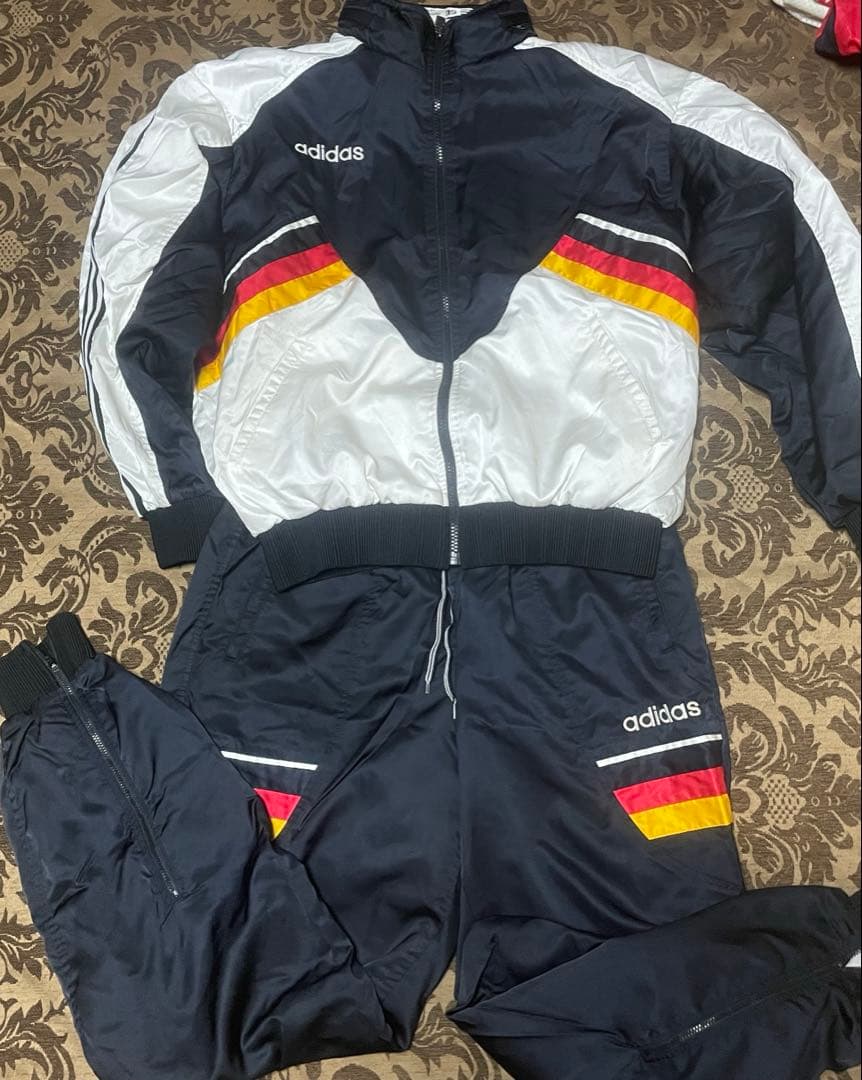 adidas デサント製 ドイツ代表 ナイロンジャケット 　上下セット