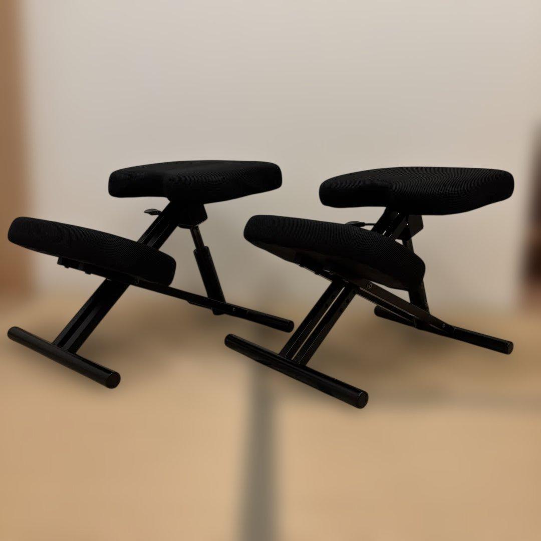 【3KeTa専用】ニトリ　姿勢矯正チェア 黒　2点
