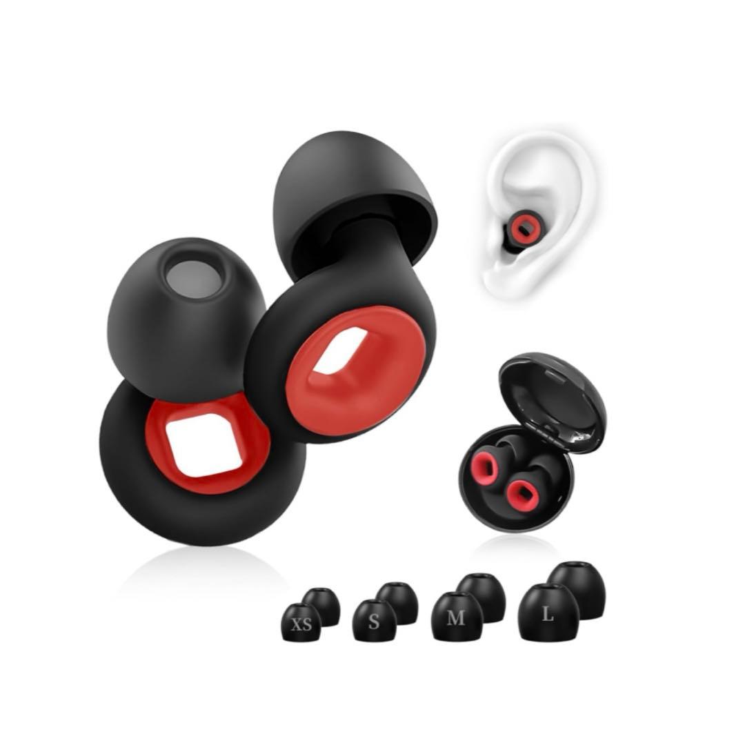 耳栓 睡眠用【2025モデル】6個 遮音75% ノイズ低減 35db