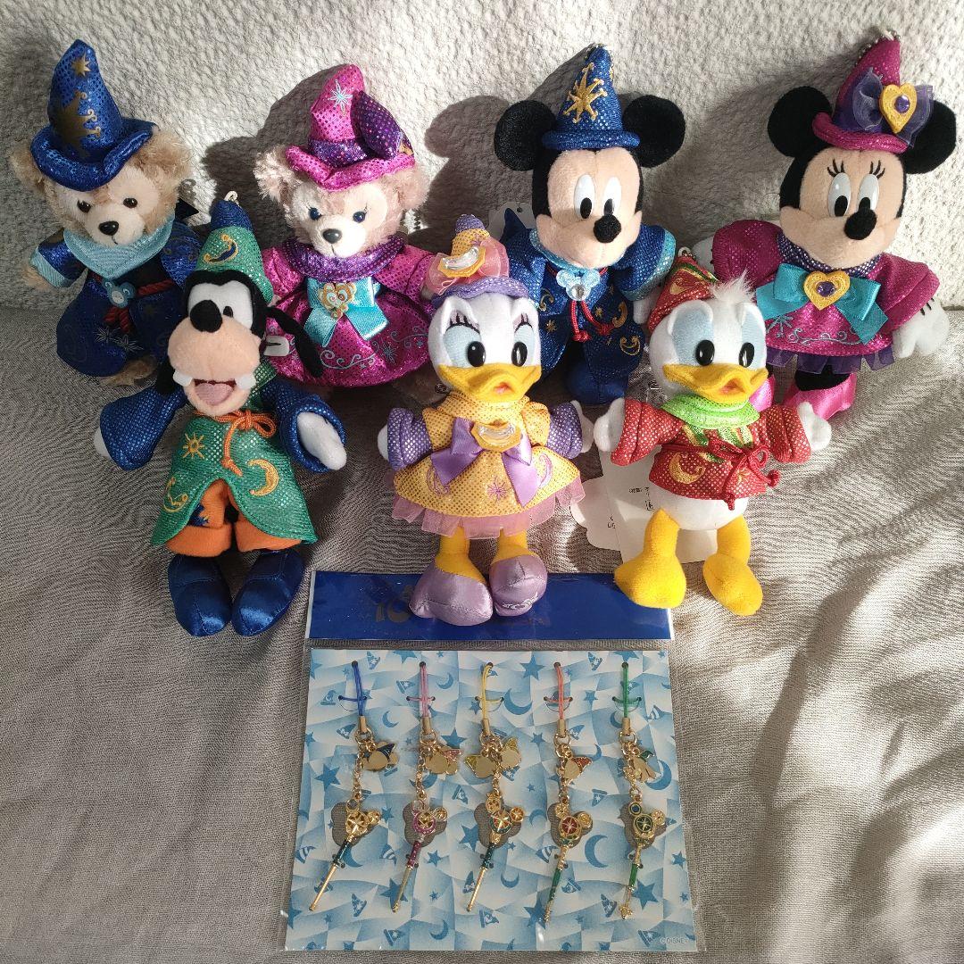 東京ディズニーシー10周年 　ぬいぐるみバッジ7点セットとストラップ