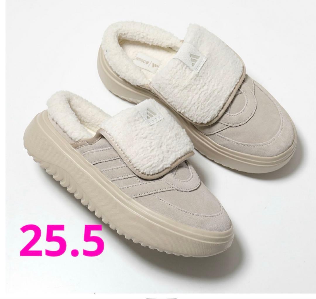 25.5cm 韓国限定adidas Grand Court Mule ベージュ