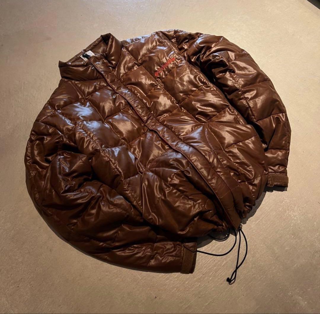【希少❗️】Columbia ダウンジャケット ドローコード付き M ブラウン
