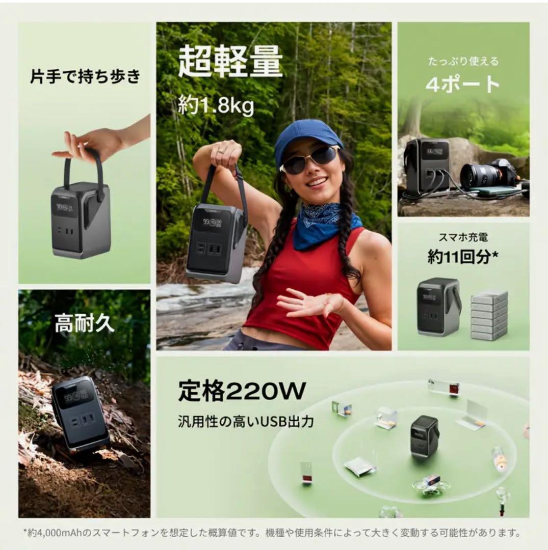 EcoFlow TRAIL 200 192Wh ポータブル電源