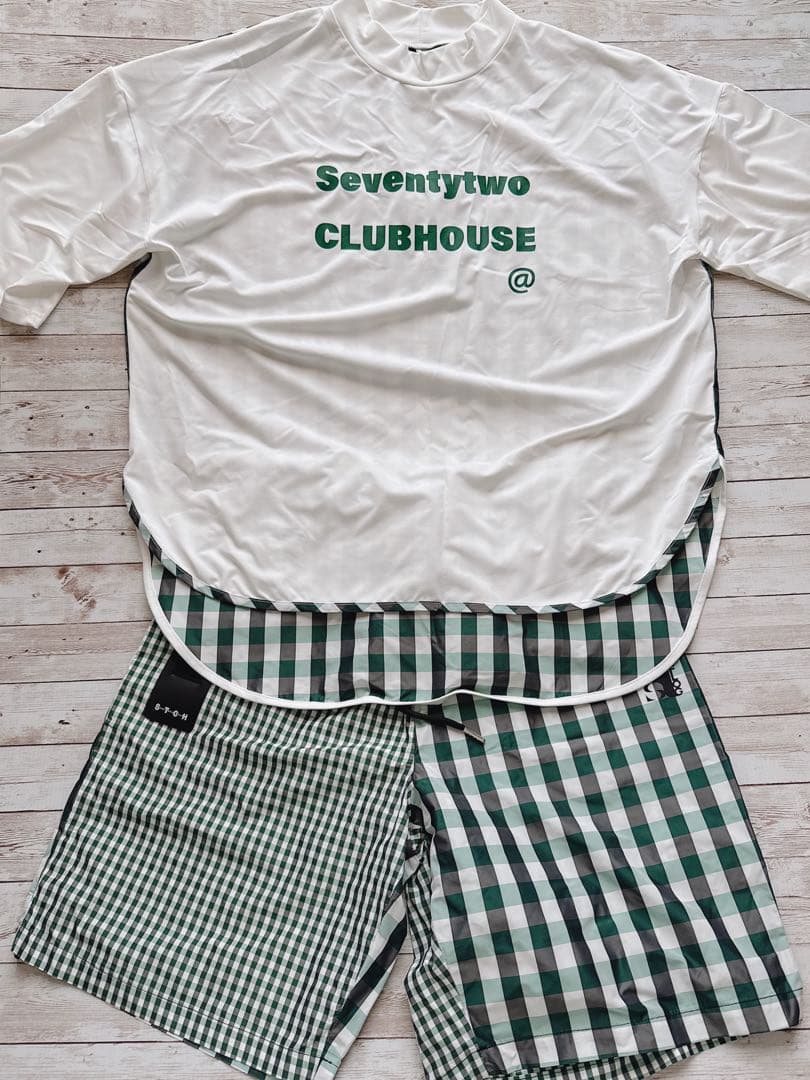 ゴルフウェア セットアップ グリーン チェック柄