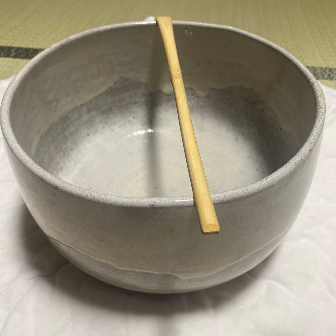 茶道具　萩釉窯変　大茶盌　赤膚焼　大塩正人造　（約）高さ20cmx口径29cm