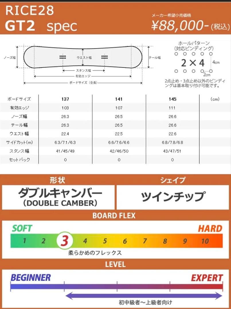 24-25 LEVERAGE/レバレッジ GT2 レディース スノボ　板
