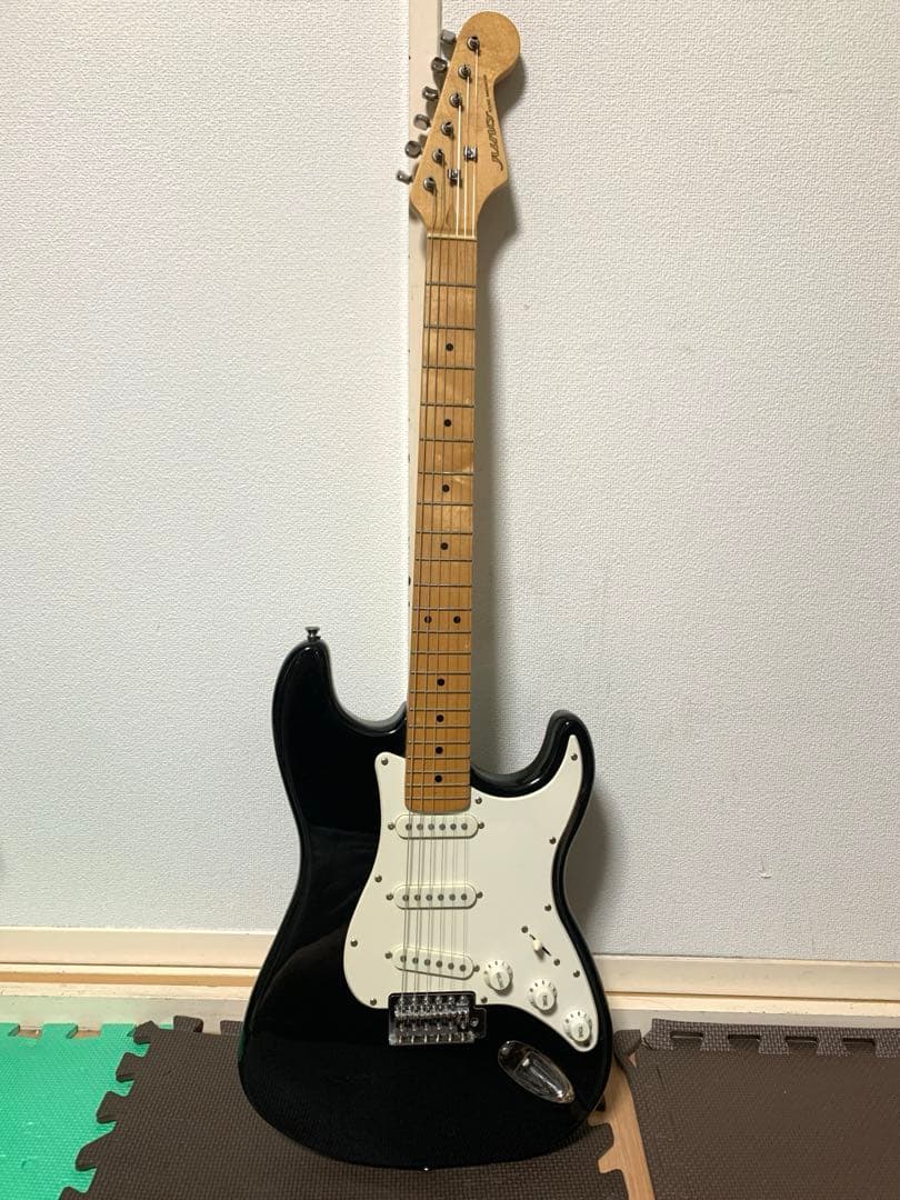 Juno ジュノ ST ストラトキャスター タイプ 黒 ブラック メイプル指板