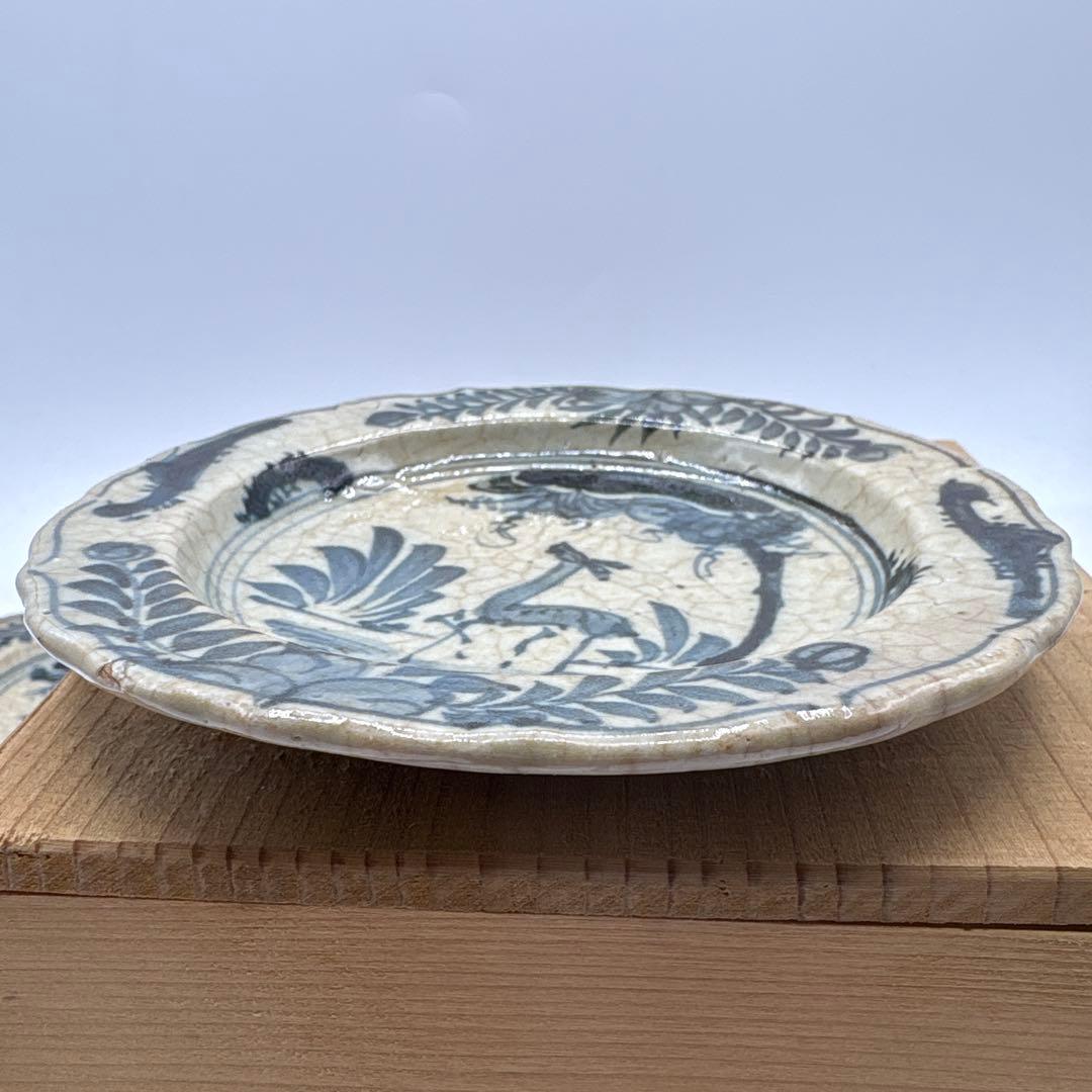 中国古陶磁器　呉須染付　絵皿　5枚組