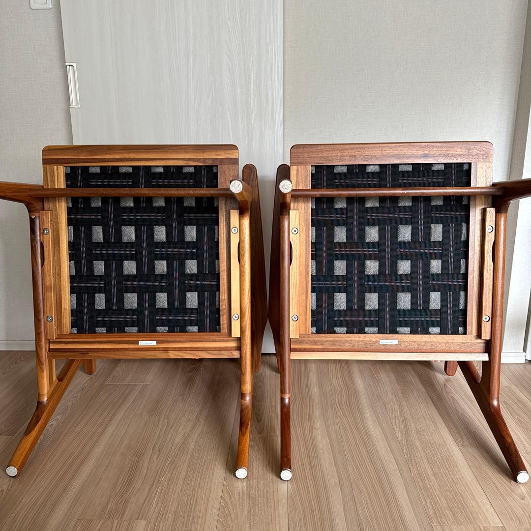 マルニ60 ワンシーター　ウォルナットmaruri60 2脚セット　フレームのみ