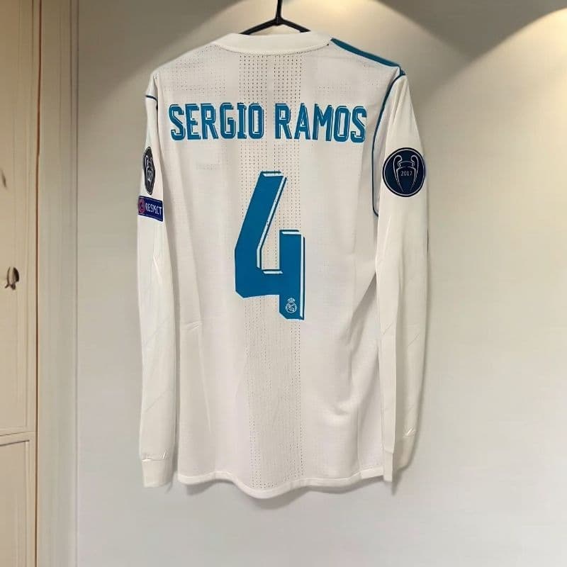 17-18 レアル・マドリード Sergio Ramos 4番 長袖 シャツ