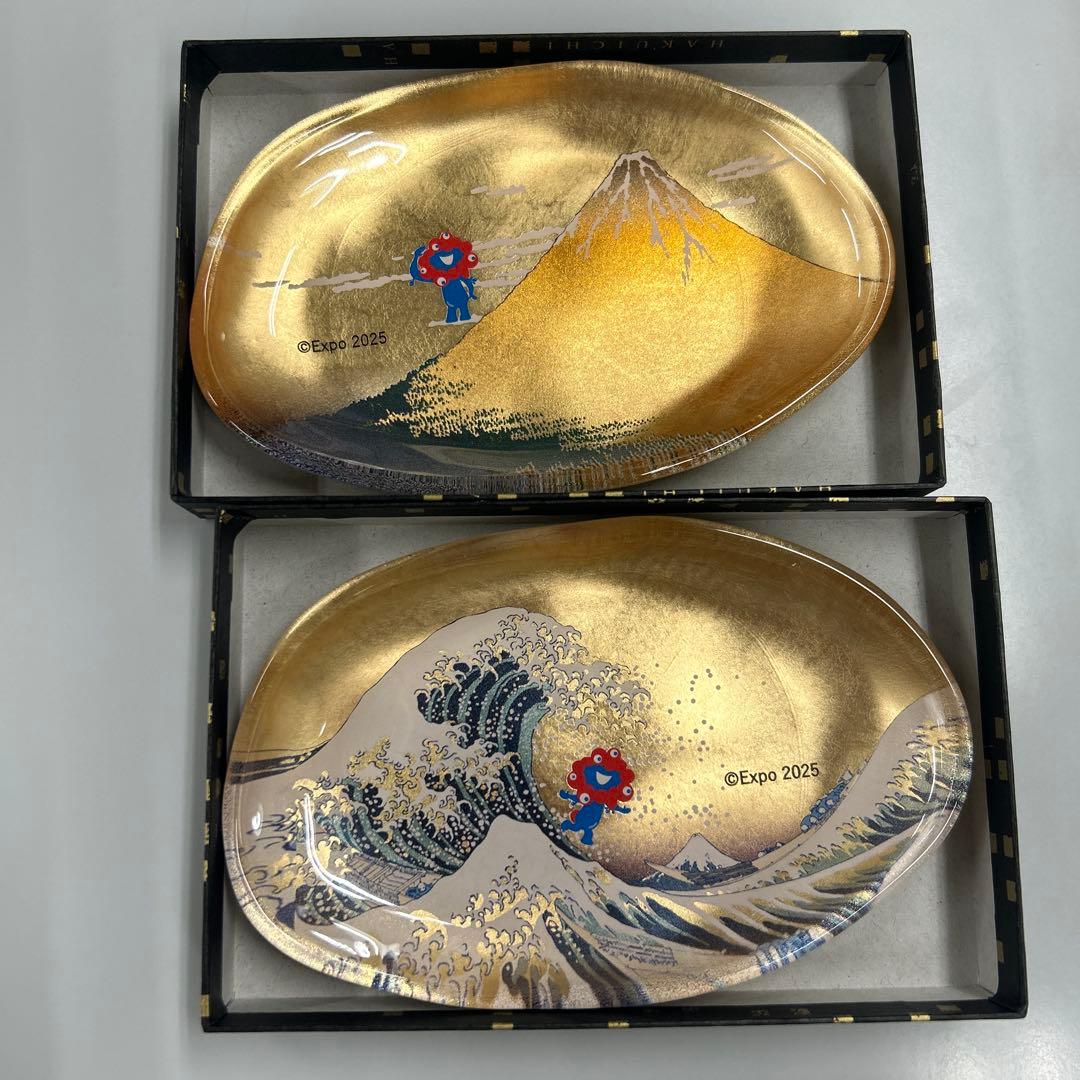 【るりあるりあ☆プロフ必読ください。】大阪万博トレー 箔一 ミャクミャク