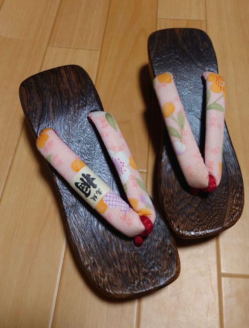 綿麻浴衣　下駄　帯　３点セット　泳ぐ金魚　浴衣セット