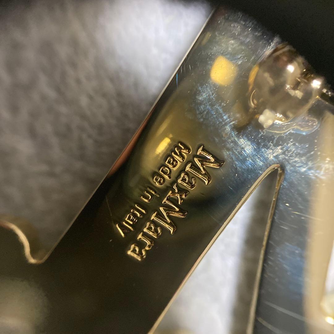 MAX MARA マックスマーラー　M型ブローチ　ゴールド