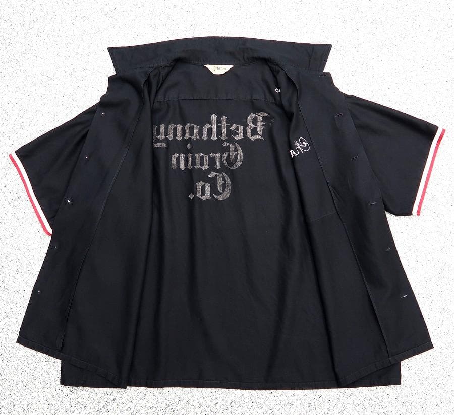 希少 黒 XXL 60s HILTON ボーリングシャツ オールドイングリッシュ