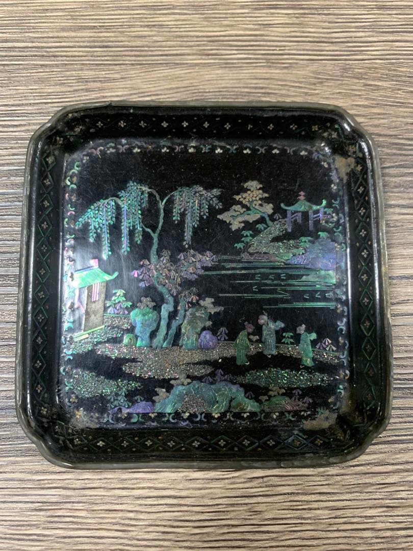 琉球 17〜18世紀 螺鈿 角皿６枚セット