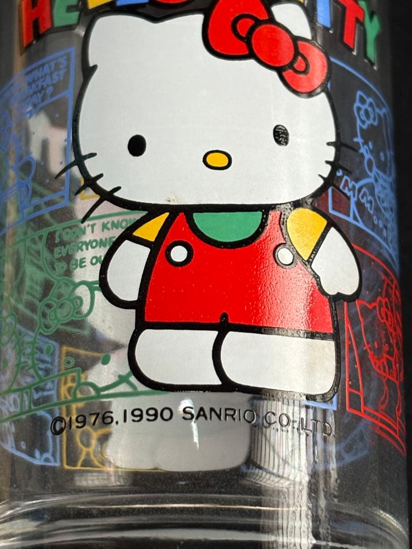 希少　レトロ　ハローキティ グラス　1990年製　5個セット