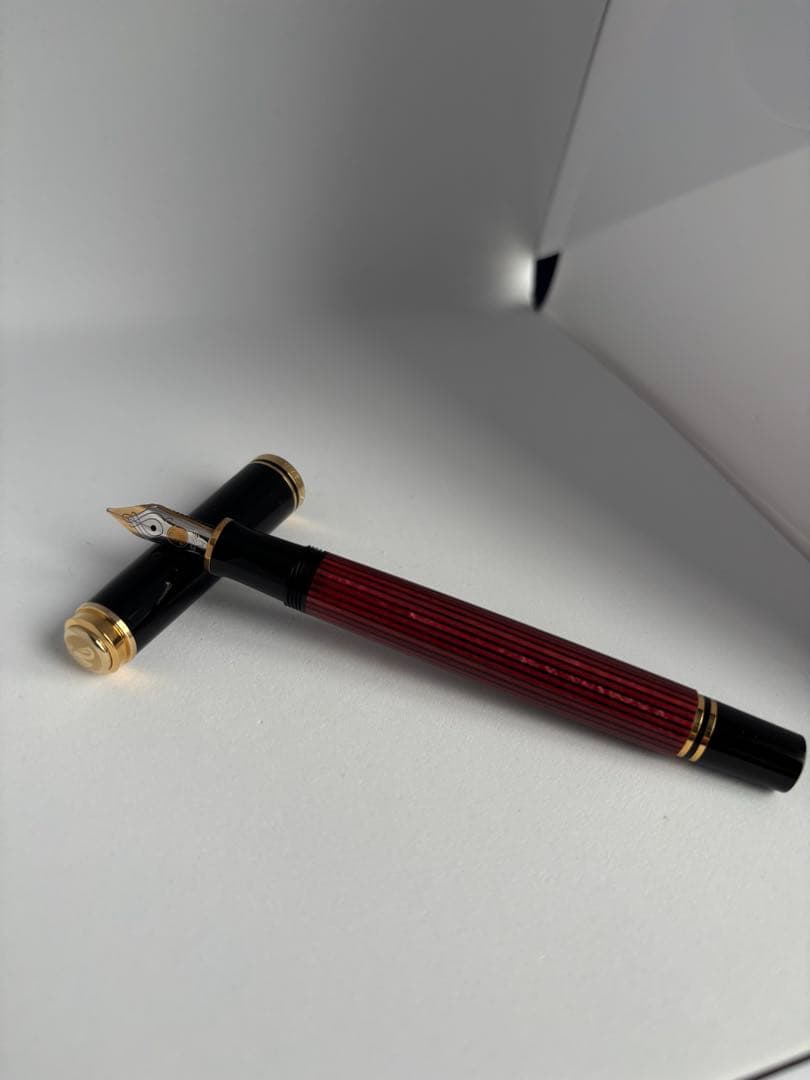 ペリカンM400 赤縞　Mニブ