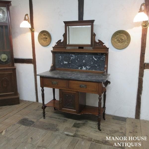 イギリス アンティーク 家具 ウォッシュスタンド 洗面台 収納 英国 6970d