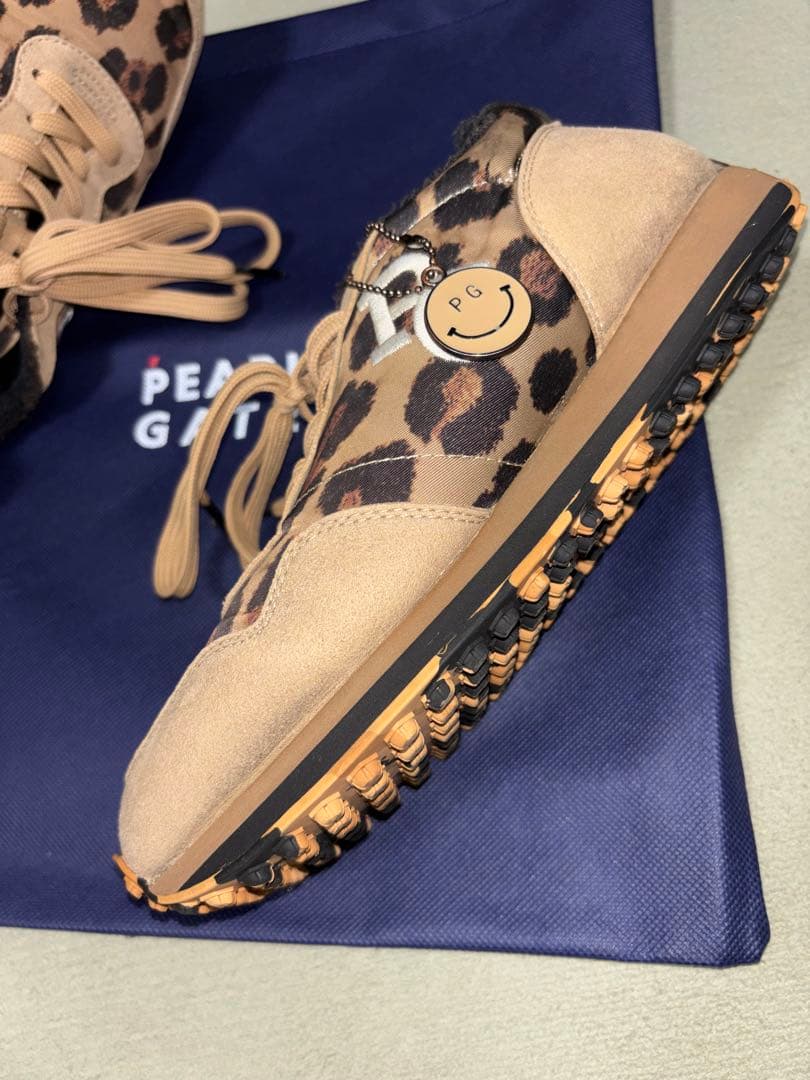 （希少）パーリーゲイツ 、レオパード柄シリーズ、ローカットシューズ、23.0cm