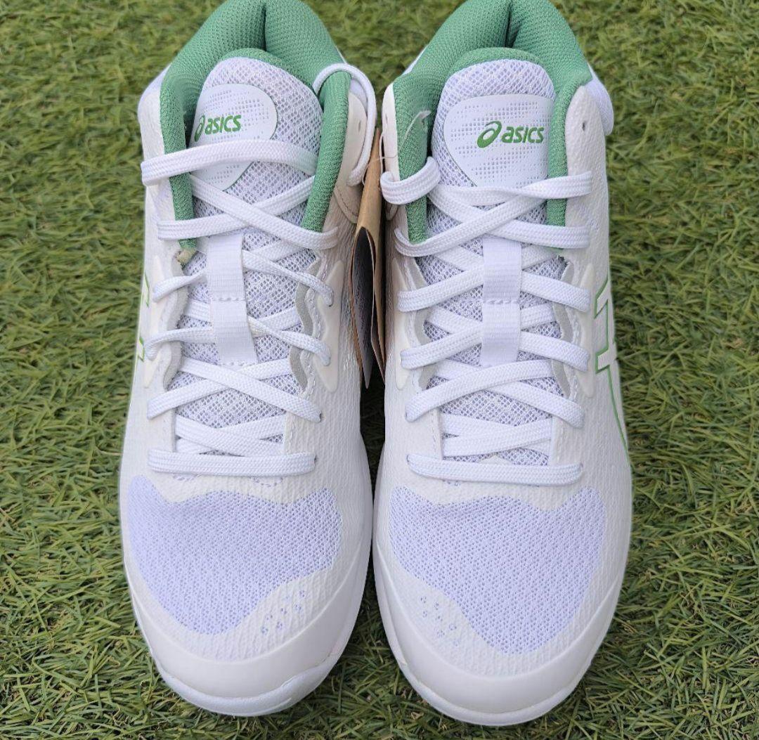 asics バスケットボールシューズ ホワイト/グリーン22.5cm
