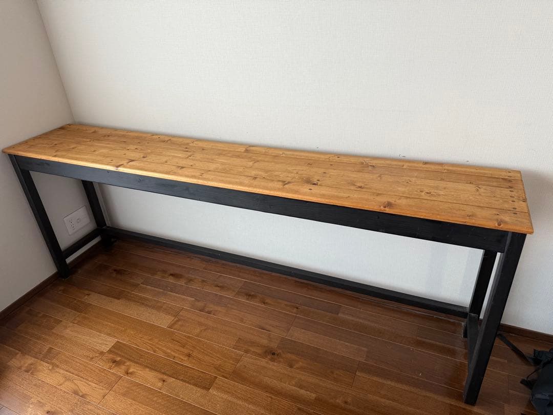 【特注・ヴィンテージ風ロングテーブル／自宅引取限定】　220x80x40