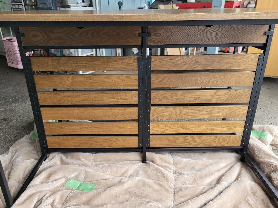 インダストリアル風 LOWYA Clamo カウンターテーブル 幅120cm