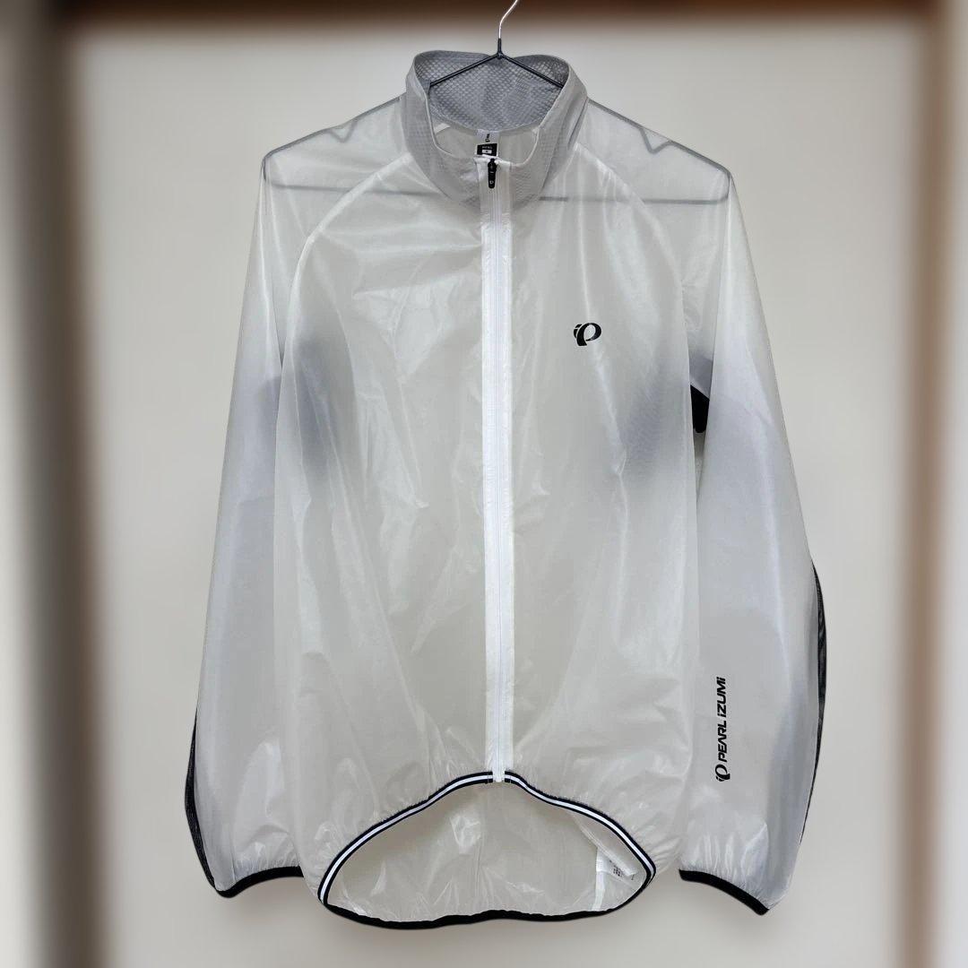 Pearl Izumi スケルトンレインジャケット 白/黒