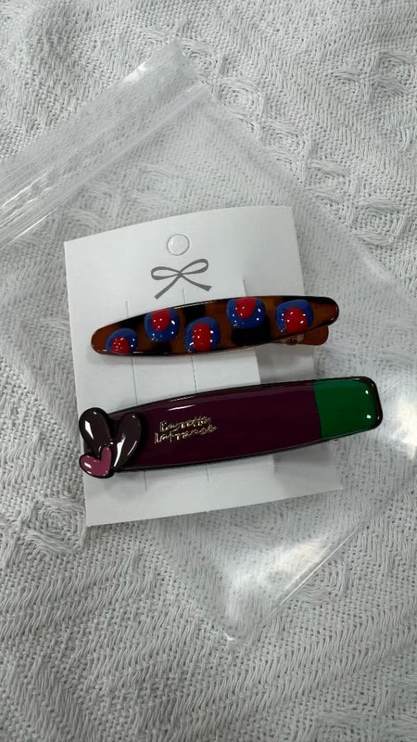 カラフルヘアクリップ2個セット