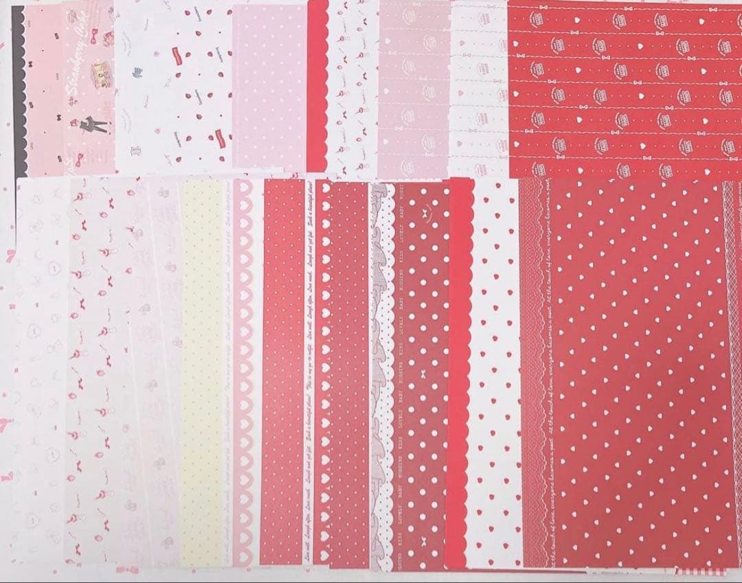 包装紙セット ピンク 赤 多柄