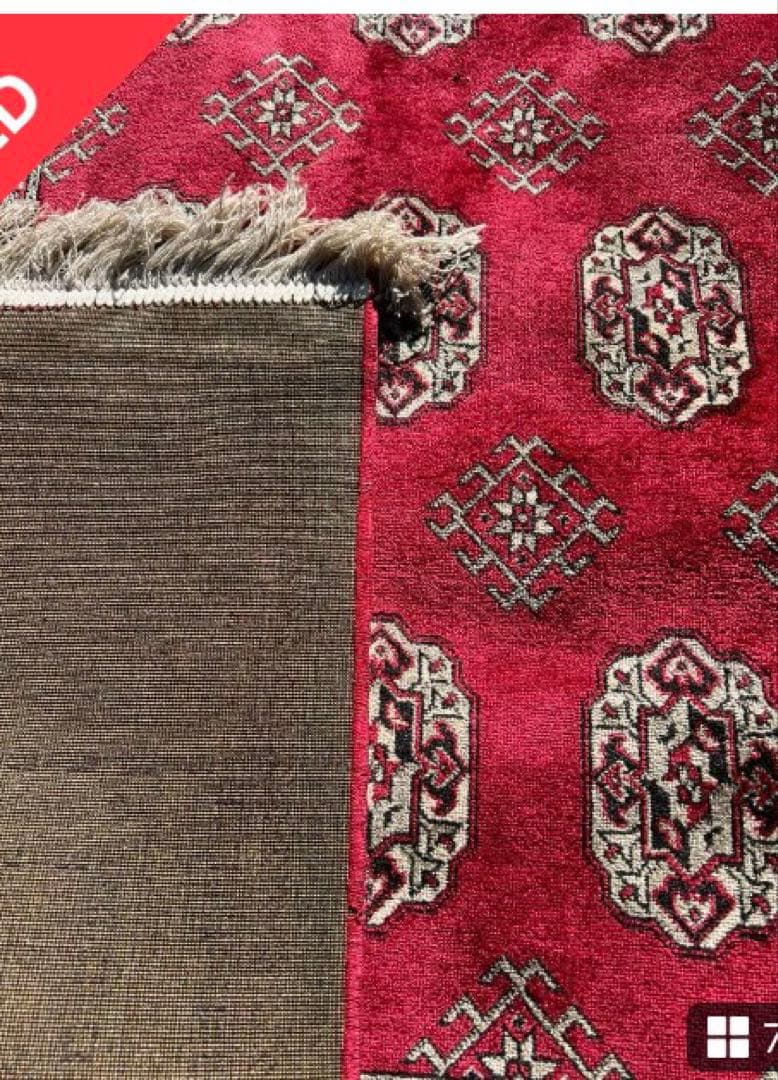 ラグ カーペット キリム 絨毯 ビンテージラグ 幾何学 赤茶 ベルギー製