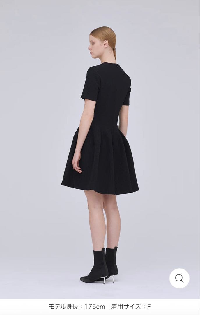 CFCL 膝丈ニットワンピース 2024ss ブラック