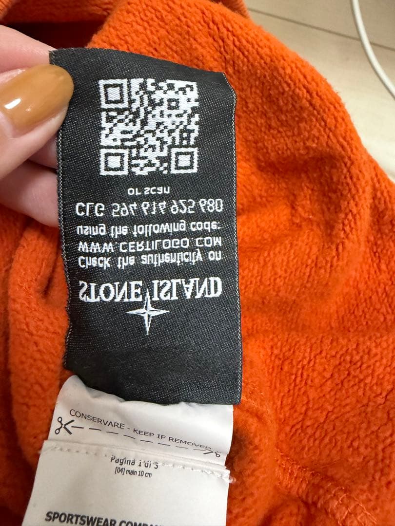 STONE  オレンジ クルーネック トレーナー