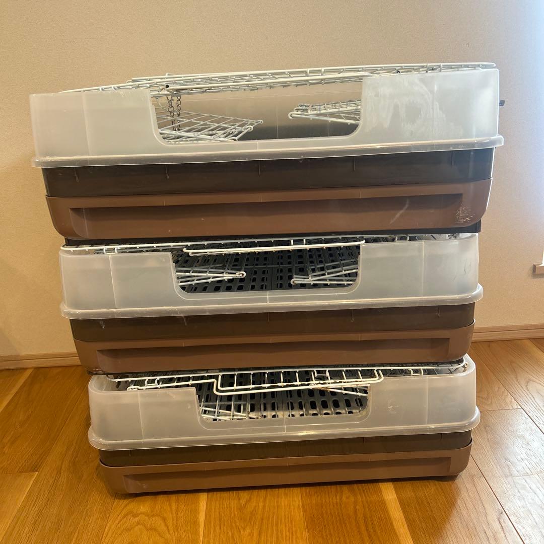 うさぎケージ　ミニマルランド　うさぎのかんたんおそうじケージ　ブラウンH60