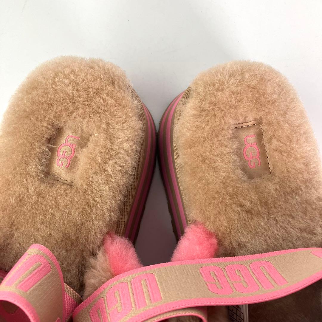 【未使用級】UGG ディスコストライプスライド　バックストラップ　厚底　26cm